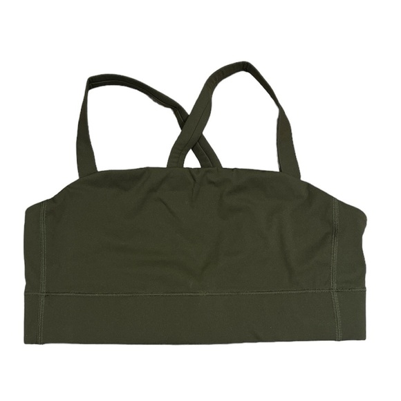 Everlane The Perform Cropped Top in dark olive green - size small - Picture 5 of 11